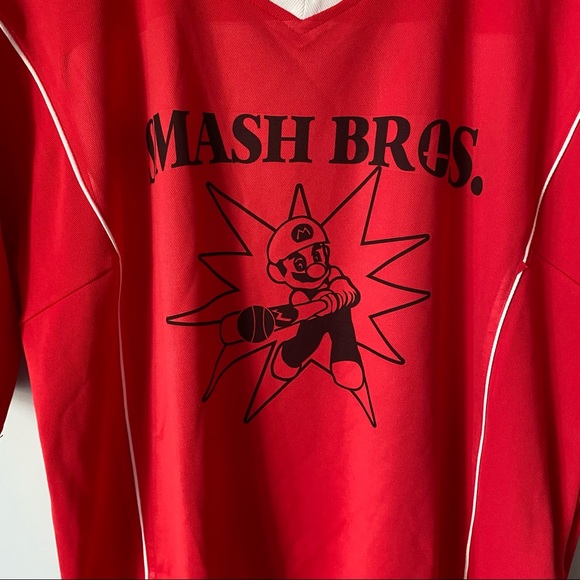 men’s smash bros red soccer jersey - medium - Picture 5 of 13